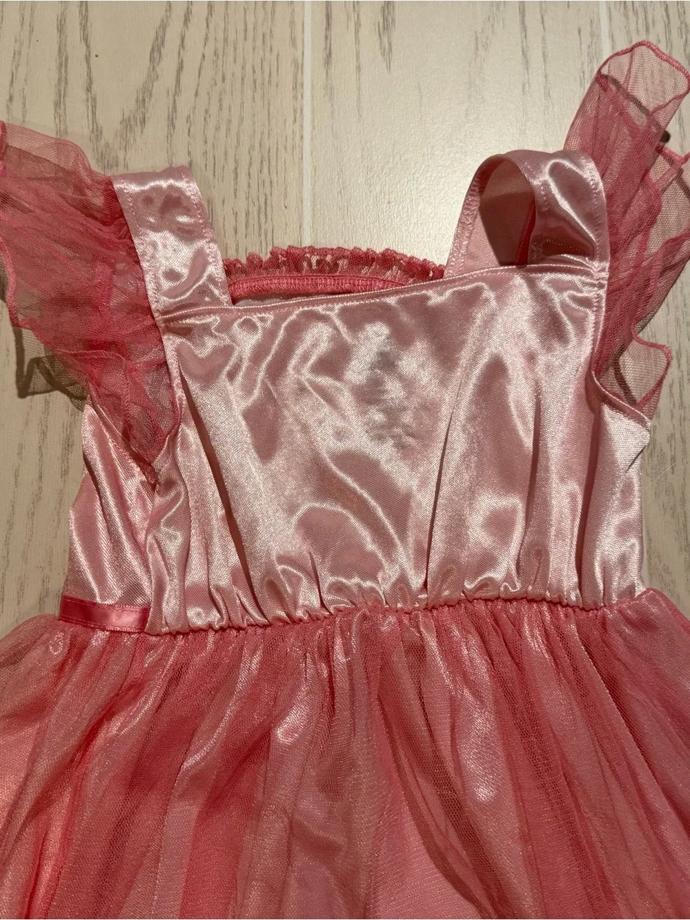 Disney Princess 5T Pink Satin Tulle Nightgown Dress - Picture 8 of 9